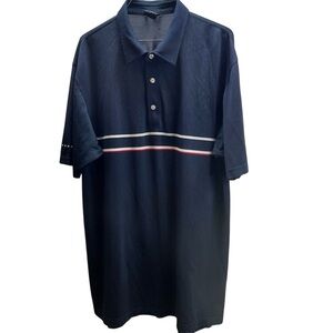 Dunning Golf Navy Golf Polo with Semi Sheer Back Size Large
